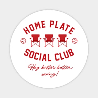 Home Plate Social Club Hey Batter Batter Swing Baseball Magnet